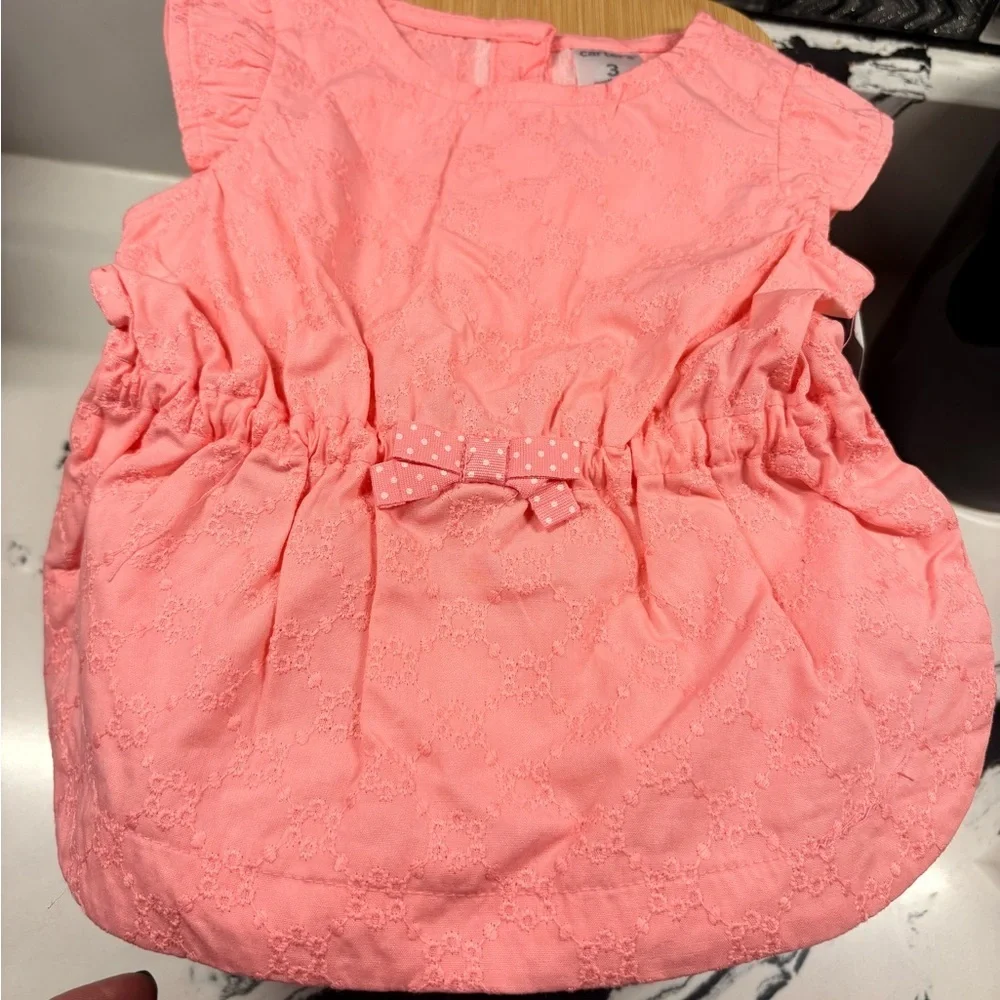 Carter's Pink Diaper Cover with Floral Design